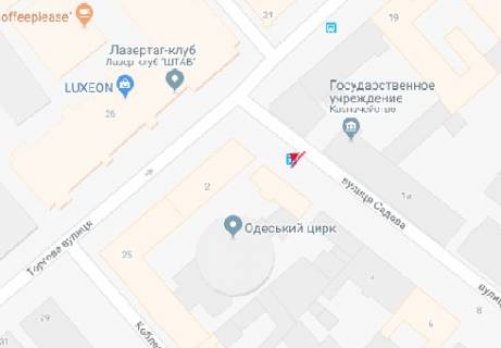 Ситилайт A в Одессе, 1.8x1.2  Садова вул.2 - Торгова вул., зупинка схема