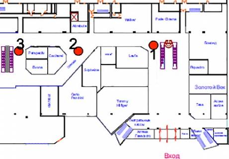 Сiтiлайт A у Одесі ТЦ Fontan Sky хол №2А2 схема
