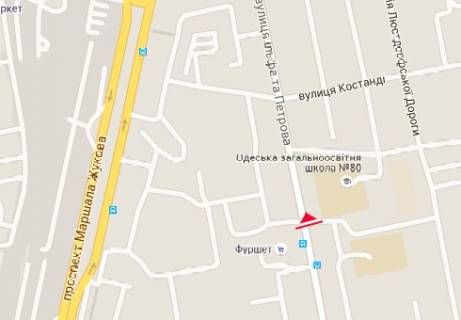Билборд B в Одессе Ильфа и Петрова ул., 11-А схема