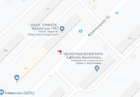 Билборд A в Одессе Космонавтов ул., 52 схема