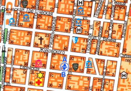 Сiтiлайт A у Одесі, 1.8x1.2  Пушкінська вул., 26 схема