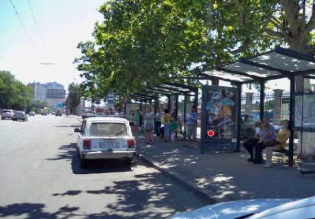 Ситилайт A в Одессе, 1.8x1.2  Середньофонтанська вул., залізничний вокзал, зупинка фото 1