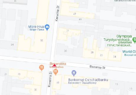 Сiтiлайт B у Одесі Канатна вул., 53 - Базарна вул. схема