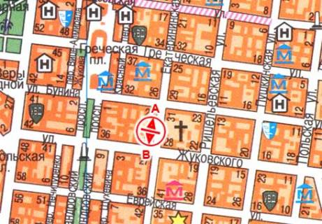 Сiтiлайт B у Одесі, 1.8x1.2  Катерининська вул., 30 схема