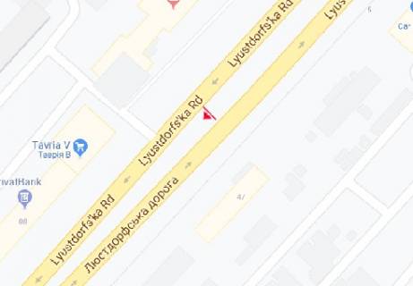Билборд A в Одессе Люстдорфская дорога, 86 схема