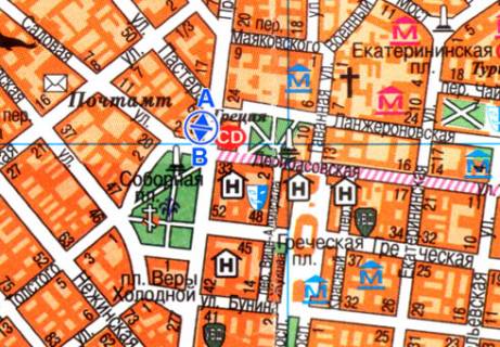 Сiтiлайт B у Одесі, 1.8x1.2  Преображенська вул., 21 схема