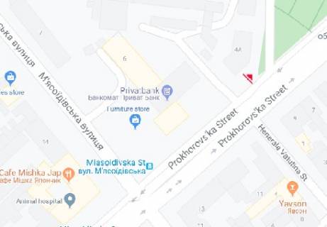 Билборд A в Одессе Прохоровская ул., 4а схема