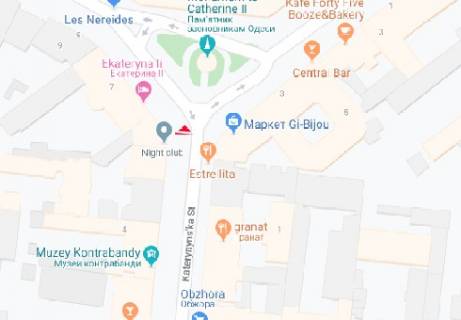 Ситилайт A в Одессе, 1.8x1.2  Катерининська вул., 2 А схема