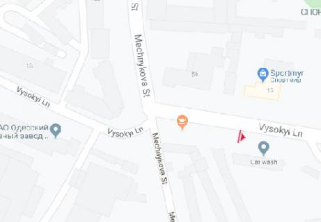 Билборд B в Одессе Высокий пер., 24 схема