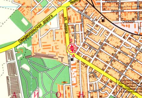 Билборд B в Одессе Щорса ул. - Гастелло ул. схема