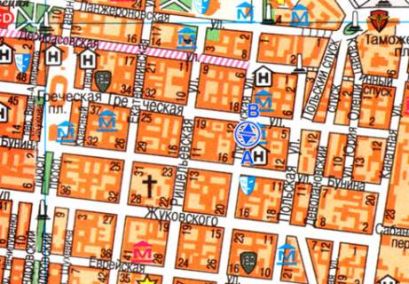 Сiтiлайт B у Одесі, 1.8x1.2  Пушкінська вул., 11 схема