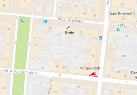 Ситилайт A в Одессе Жуковского ул., 30 - Екатерининская ул. схема