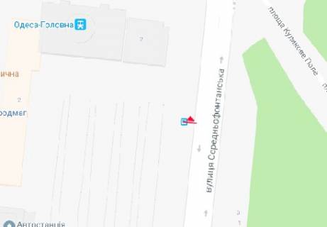 Ситилайт A в Одессе, 1.8x1.2  Середньофонтанська вул., залізничний вокзал, зупинка схема