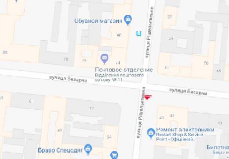Ситилайт B в Одессе, 1.8x1.2  Рішельєвська вул., 45 схема