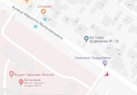 Билборд B в Одессе Малиновского ул., 57  схема
