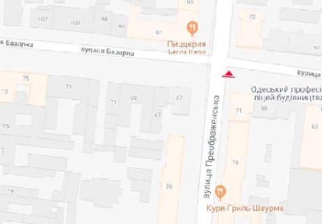 Сiтiлайт B у Одесі, 1.8x1.2  Преображенська вул., 74/78 схема