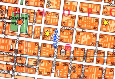 Сiтiлайт A у Одесі, 1.8x1.2  Рішельєвська вул., 52 схема