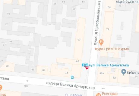 Ситилайт B в Одессе, 1.8x1.2  Преображенська вул., 61 - Б. Арнаутська вул., зупинка схема