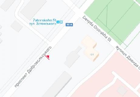 Билборд B в Одессе Добровольского ул., 102 схема