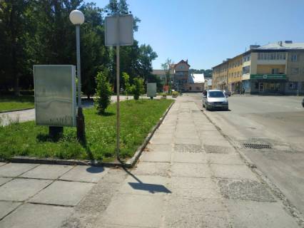 Ситилайт B в Николаеве (Львовской обл), 1.8м.x1.2м.  м. Миколаїв, вул. Львівська/ пл. Ринок, пам. Т.Г. Шевченку, Поліція, Ощадбанк, Євромаркет, Наш Край, Копійочка та ін. фото 1