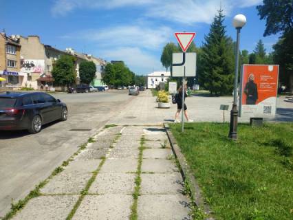 Ситилайт A в Николаеве (Львовской обл), 1.8м.x1.2м.  м. Миколаїв, вул. Львівська/ пл. Ринок, пам. Т.Г. Шевченку, Поліція, Ощадбанк, Євромаркет, Наш Край, Копійочка та ін. фото 1