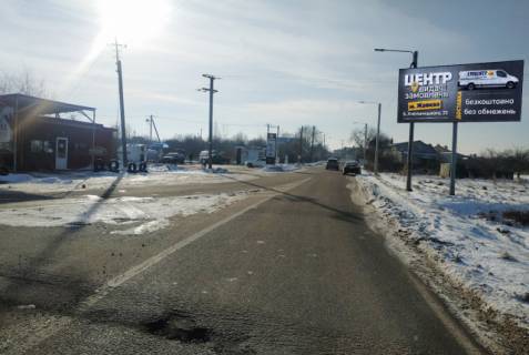 Билборд A в Жовкве, 6x3м.  м. Жовква, вул. Б.Хмельницького, вїзд у місто з напрямку м.Червоноград, м.Сокаль, м.Рава - Руська + АЗК LPG, висока конструкція фото 1