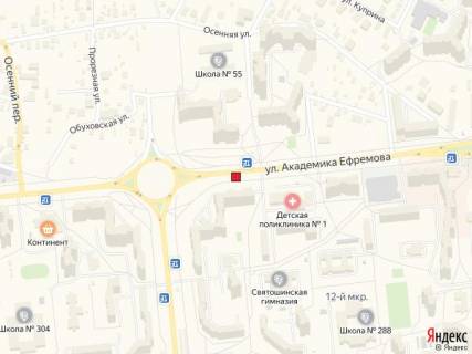 Нестандарт A в Киеве, 1,25x2,10  вул. Єфремова, 17 схема