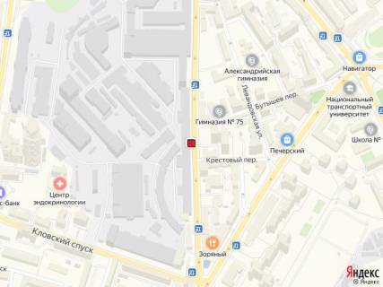 Нестандарт A в Киеве, 1,25x2,10  Вул. Московська, 8 схема