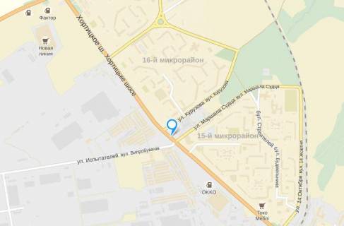 Билборд A в Запорожье, Щит 2.86х5.86  068_Запоріжжя_бул. Будівельників/Хортицьке шосе схема