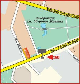 Билборд B в Кропивницкий (Кировоград) (навпроти пожежної частини) схема