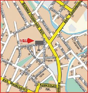 Білборд, Бігборд (Борд)  + у Кропивницький (Кіровоград) вул.Садова схема