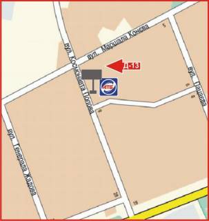 Білборд, Бігборд (Борд)  B у Кропивницький (Кіровоград), 3x6  (біля АТБ) схема