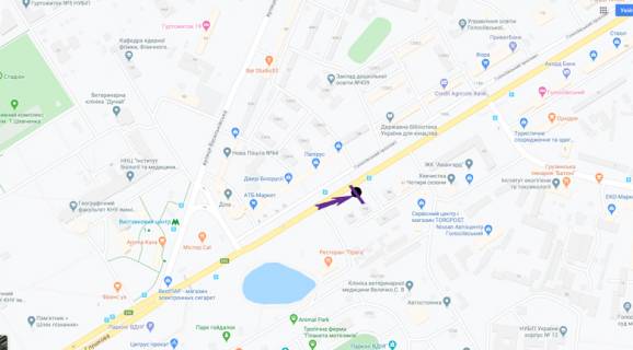 Скроллер A в Киеве, 3,14 X 2,3 м  пр. Голосіївський, 103 - 271279 схема