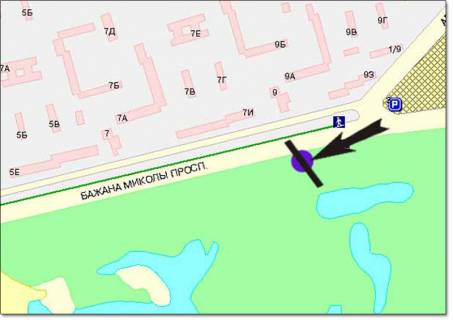 Билборд B в Киеве, 6 X 3 м  пр. Бажана, ст.М. Вирлиця схема