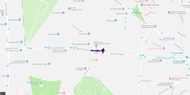 Скроллер B в Киеве, 3,14 X 2,3 м  вул. Дегтярівська, 32Б - 271049 схема