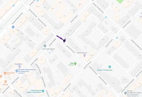 Ситилайт B в Киеве, 1,2 X 1,8 м  вул. Волоська, 22/28 схема