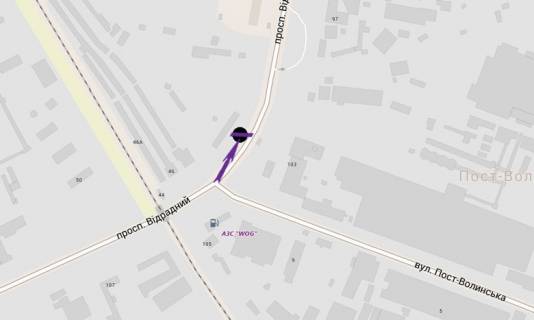 Призматрон, Призма B у Києві, 6 X 3 м  пр. Відрадний, навпроти 103 - 270927 схема