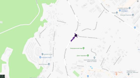 Сiтiлайт A у Києві, 1,2 X 1,8 м  Подільський узвіз схема