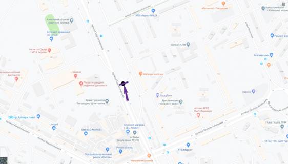Призма A в Киеве, 6 X 3 м  вул. Братиславська, 34 - 270683 схема