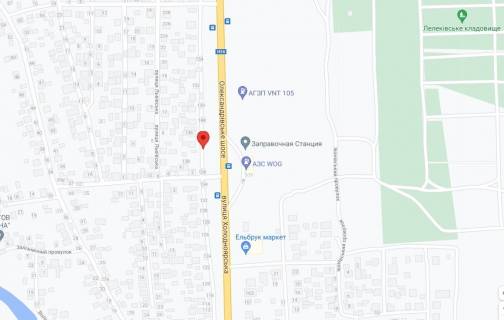 Билборд A в Кропивницкий (Кировоград) Вул. Холодноярська, 140 схема