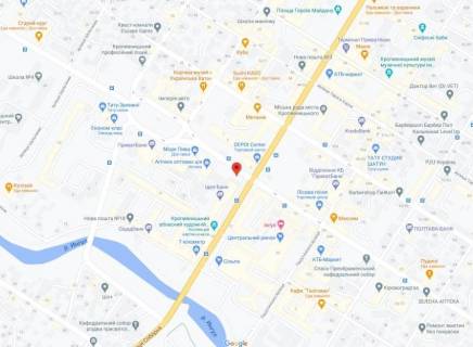 Билборд A в Кропивницкий (Кировоград) вул. Преображенська (маг. «Мурай» ) схема
