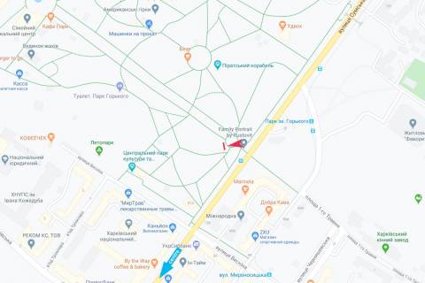 Видеоборд A в Харькове, 3,1х2,2  Сумська вул., 81 (Центральний парк культури та відпочинку імені М. Горького)!Окремі Техвимоги! - 295719 схема