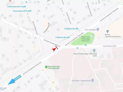 Видеоборд B в Харькове, 6x3  Академіка Павлова вул. - Семиградська вул., з центру (ТРЦ "Французький Бульвар", Салтівське Шосе) - 381818 схема