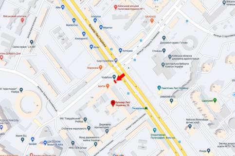 Видеоборд A в Киеве, 6,1 х 15,3  Бульвар Лесі Українки, 26  (м. Печерська) - 295606 схема