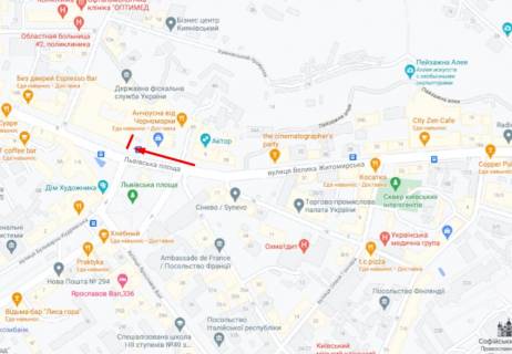 Видеоборд A у Києві, 8,5х12,0  Львівська площа, 8а - 381809 схема
