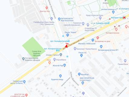 Видеоборд B у Харкові, 6x3  Полтавський шлях вул., 156 - Холодногорская вул., В центр (супермаркети "КЛАС", "РОСТ", ринок "Казка") - 295716 схема