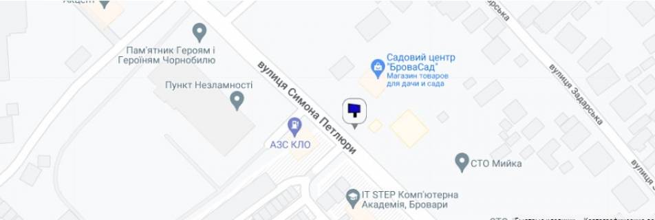 Билборд B в Бровары, 3x6  ул. Симона Петлюры 12-A схема