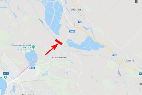 Билборд B в Єлизаветівці, 3x6  с. Єлизаветівка, напрям в смт Царичанка, смт Магдалинівка схема