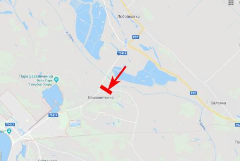 Білборд, Бігборд (Борд)  B у Єлизаветівці, 3x6  с. Єлизаветівка, напрям в м. Кам'янське схема