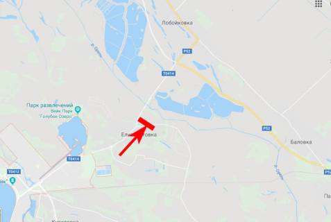 Билборд A в Єлизаветівці, 3x6  с. Єлизаветівка, напрям в смт Царичанка, смт Магдалинівка схема